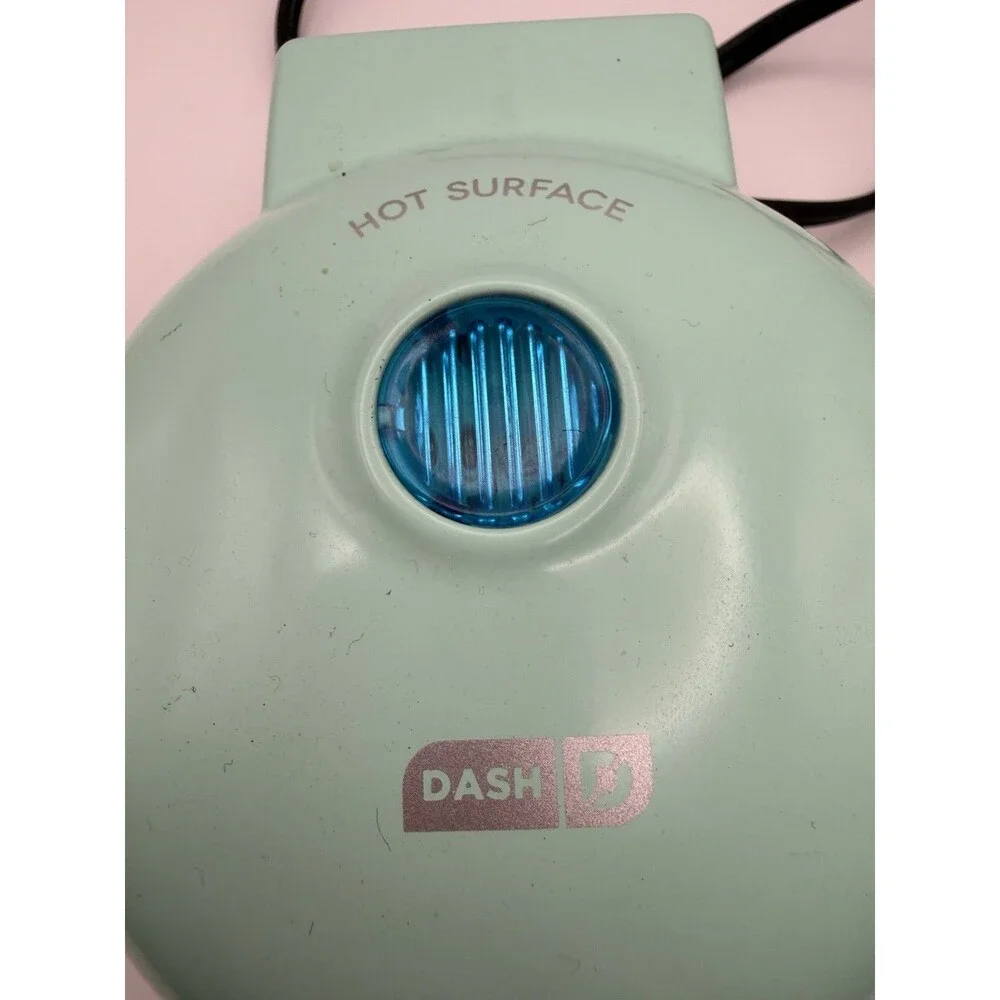 Dash Mini Waffle Maker Aqua Mint DMW001AQ Compact Nonstick Tested Works